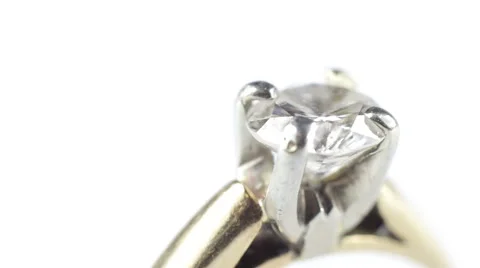 Ring rotating on white background Stock Footage 40479733