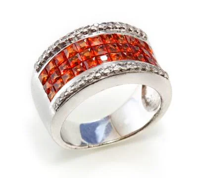 Ring with the ruby 스톡 사진