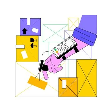 Ring scanner isolated cartoon vector illustrations. Stock Illustration