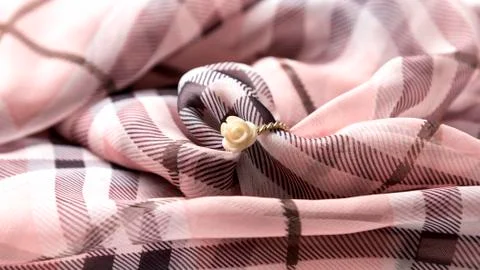 Ring on scarf Stock-Fotos