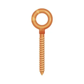 Ring on the screw. Vector illustration on a white background. Stock Illustration