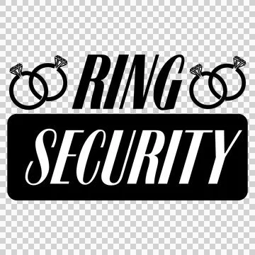 Ring Security Text With Wedding Rings diamonds bold Stock-Illustration