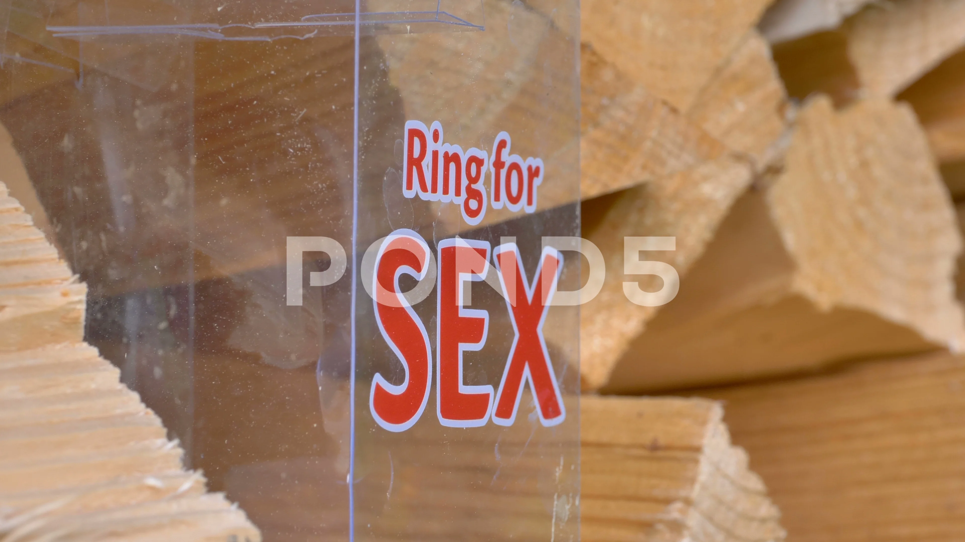 The Ring for Sex print on the glass box