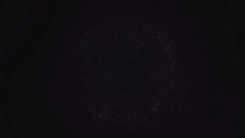 Ring shape shiny pink particles moving Stock Footage 259684619