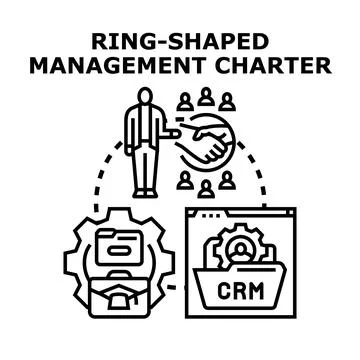 Ring shaped management charter concept vector illustration Stock Illustration