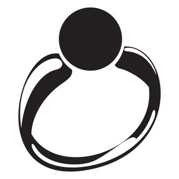 Ring silhouette Stock Illustration