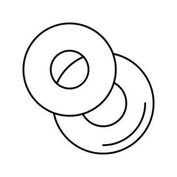 Ring slice avocado cut line icon vector illustration 스톡 일러스트