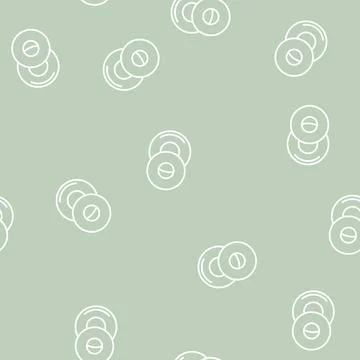 Ring slice avocado cut line seamless pattern Stock Illustration