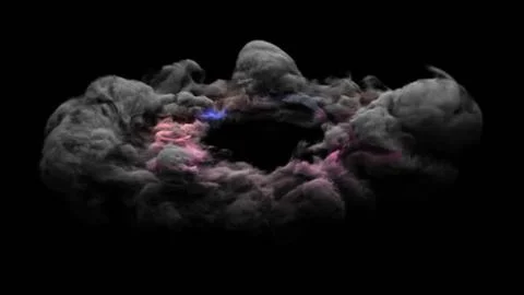 Ring of smoke. Illustrazione stock