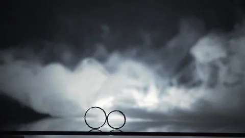 Ring smoke slowmotion2 Video stock 158318326