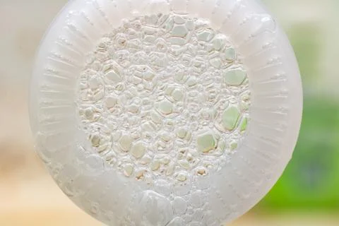 Ring for soap bubbles and bubbles close-up Stock Photos