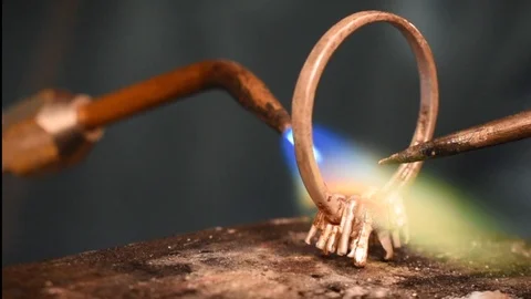 Ring Soldering Close Up Video stock 90467550