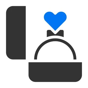 Ring solid blue grey valentine illustration vector and logo Icon new year i.. 스톡 일러스트