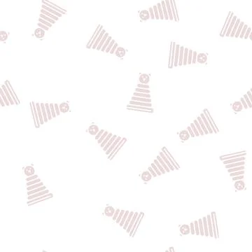 Ring stacker glyph seamless pattern Stock Illustration