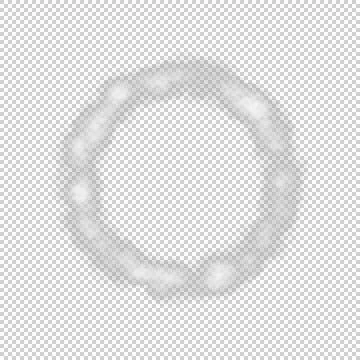 Ring of steam. Isolated on transparent background. 3D rendering. Иллюстрация