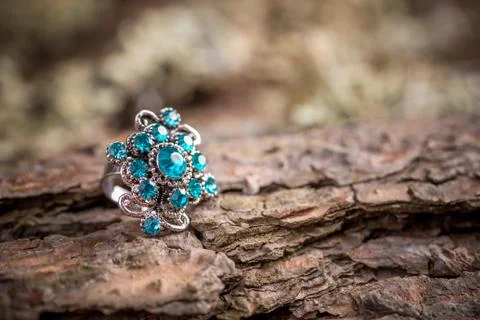 Ring with stones Stock Photos