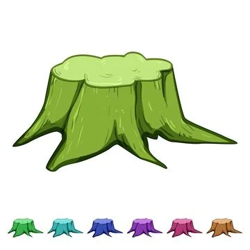 Ring stump cartoon vector graphic Stock Illustration