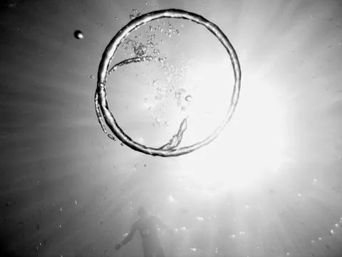 Ring style bubbles underwater Stock-Fotos