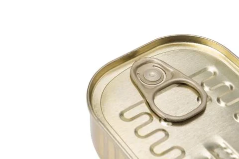 Ring from a tin can. On a white background, close-up. Stock Photos