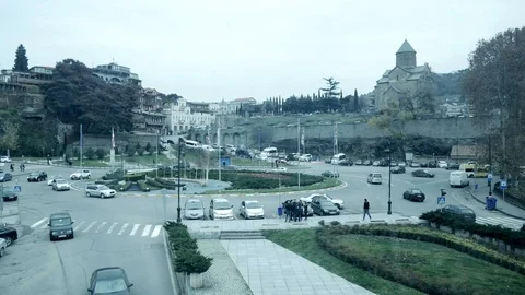 Ring traffic in the old town Stock Footage 105293751