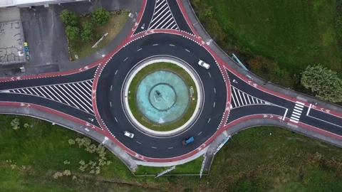 Ring Traffic. Video from a drone. The ring in traffic. Auto on the road. Stock Footage 233818991