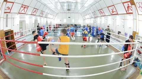 In a ring on training on boxing Video stock 34363521