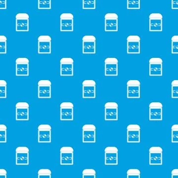 Ring in a velvet box pattern seamless blue Stock Illustration