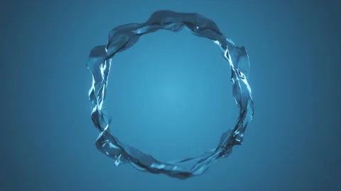 Ring Of Water Flowing Background Loop Stock Footage 233079664