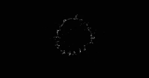 Ring Of Water Splashes Stock Footage 170690027