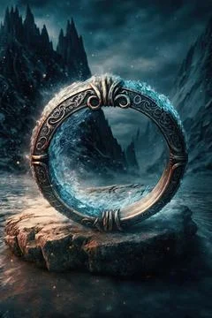 Ring of water walking Stock Illustration