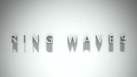 Ring Waves 3D title animation with shadows on a white background 스톡 동영상 296732462