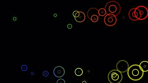 Ring Within Ring Multicolor Black Seamless Loop Motion Backgound Ultra HD 4K Stock-Footage 71556651