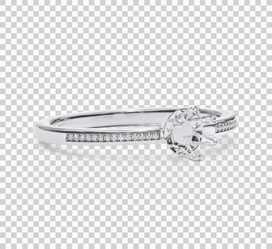 Ring without Diamond on. transparent background Stock Illustration