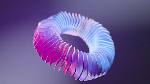 Ring Wobble Loop Shaking in purple and blue Stock Footage 253582859