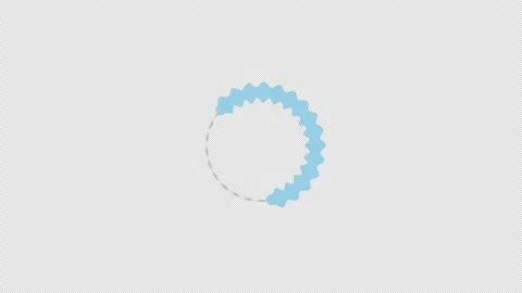 Ring with zigzag pattern rotating on transparent background. Loading animat.. Stock Footage 303221426
