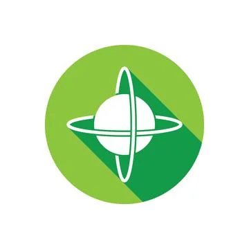 Ringed planet icon vector Stock Illustration