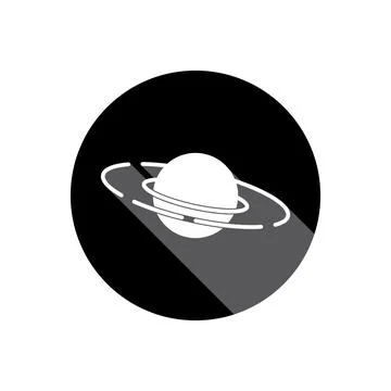 Ringed planet icon vector Stock Illustration
