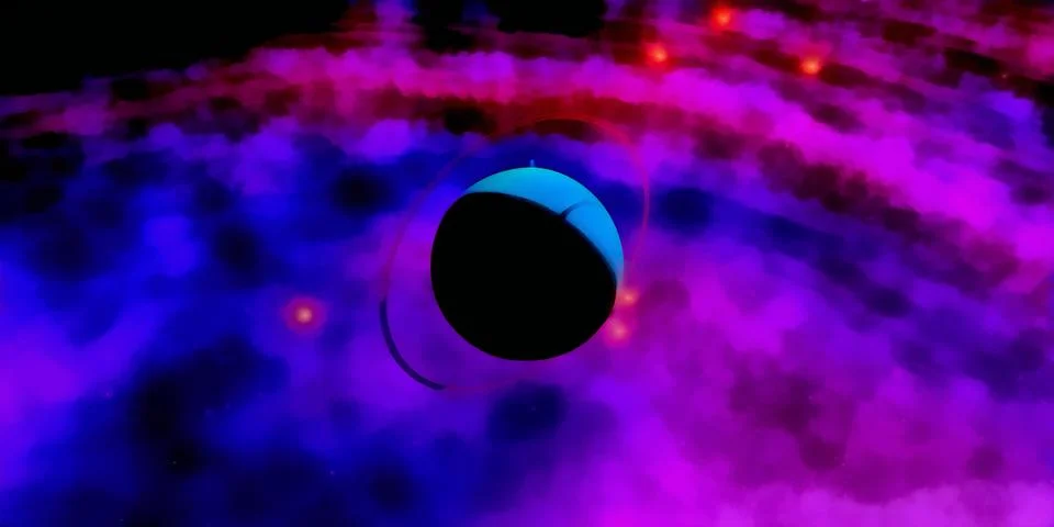 A Ringed Planet Stock Illustration