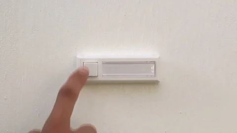 Ringin the doorbell Stock Footage 85686779