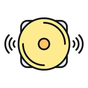 Ringing alarm bell alert notification warning icon Stock Illustration