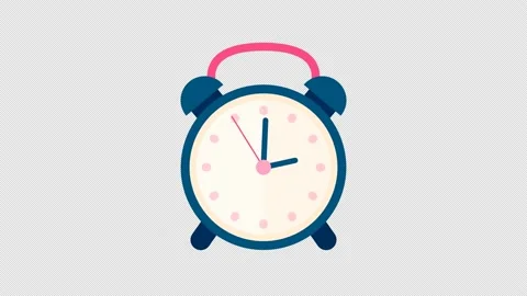 Ringing alarm clock animation Video stock 203996047