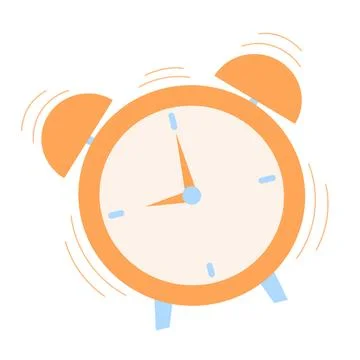 Ringing alarm clock. Cartoon vector illustration Stockillustratie