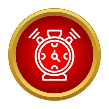 Ringing alarm clock icon showing urgency and time Stock Illustration