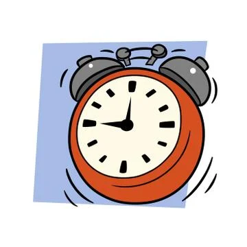 Ringing alarm clock Stock-Illustration