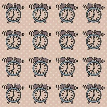 Ringing alarm clock Stock Illustration