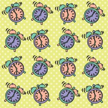 Ringing alarm clock Stock Illustration