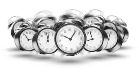 Ringing alarm clocks Stock Photos