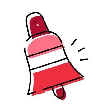 Ringing alert bell icon doodle concept Stock Illustration