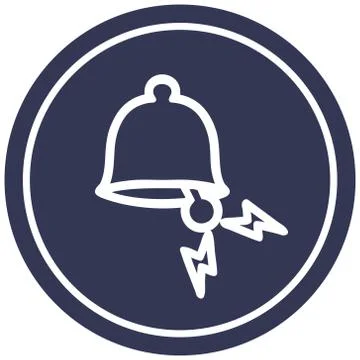 Ringing bell circular icon Stock Illustration