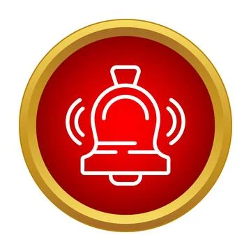 Ringing bell icon for alarm notification alert Stock Illustration